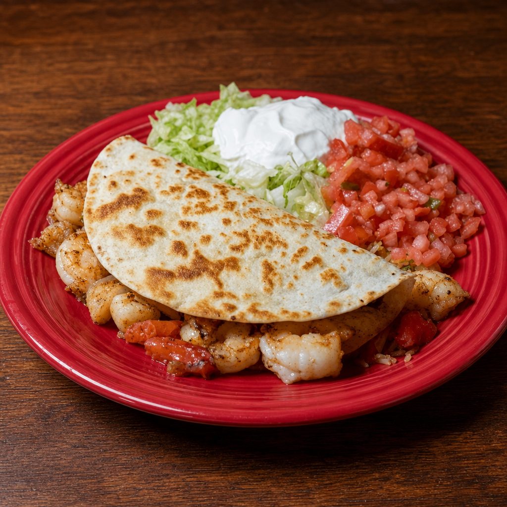 Quesadilla Rellena Shrimp.