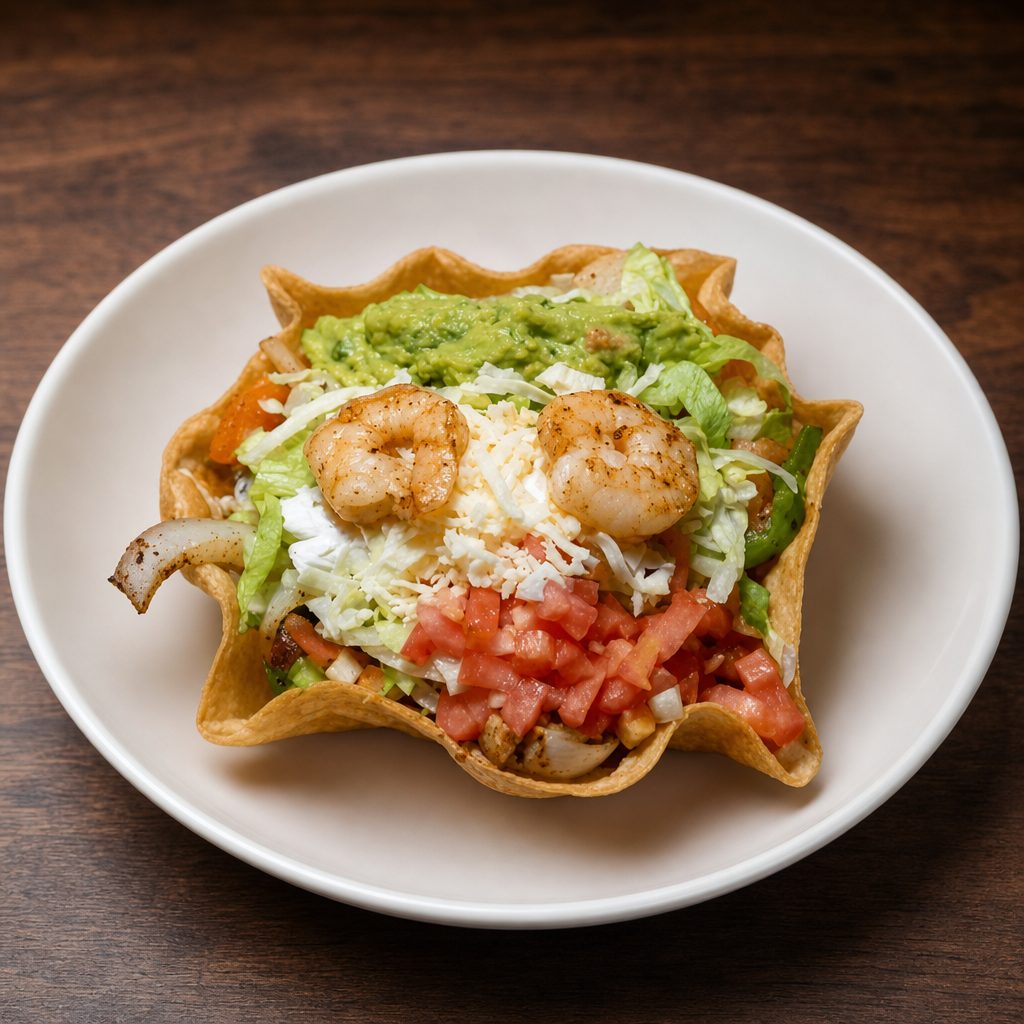 Seafood Taco Salad.