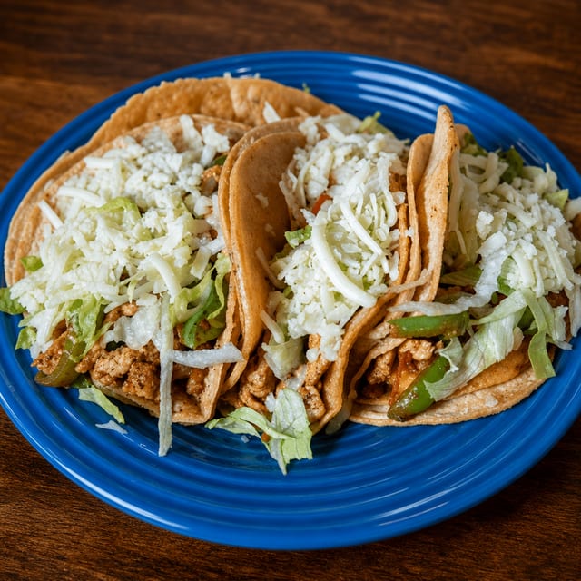 Shredded Chicken Taco.
