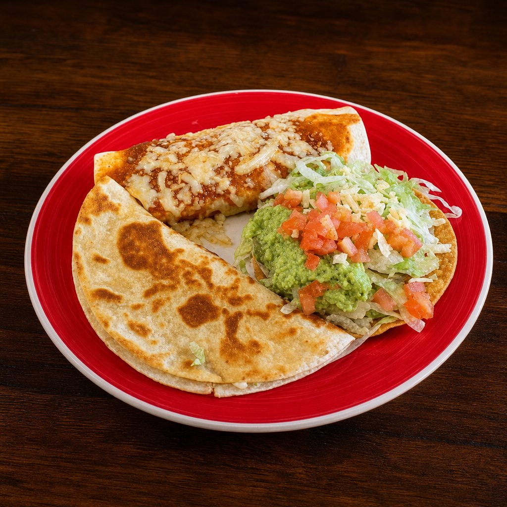 Bean Burrito, Chalupa and Cheese Quesadilla.
