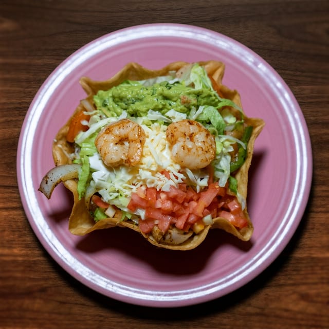 Shrimp Taco Salad.