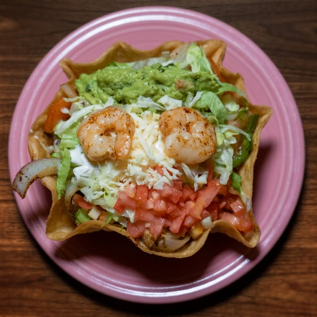 Shrimp Taco Salad.
