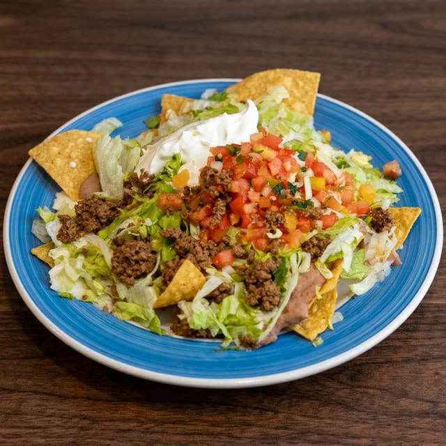 Nachos with Ground Beef.